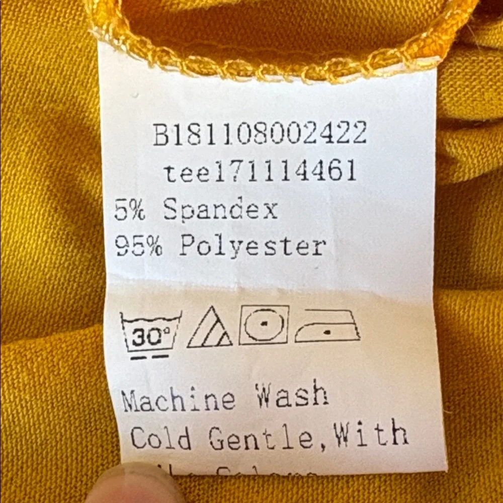 SHEIN Long Sleeve Yellow Top Size Small - Picture 8 of 8